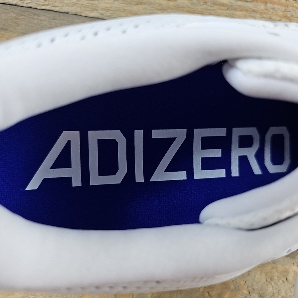 adidas Adizero SL Men's Running Shoes White/Lucid Blue/Fuschia - Picture 11 of 12